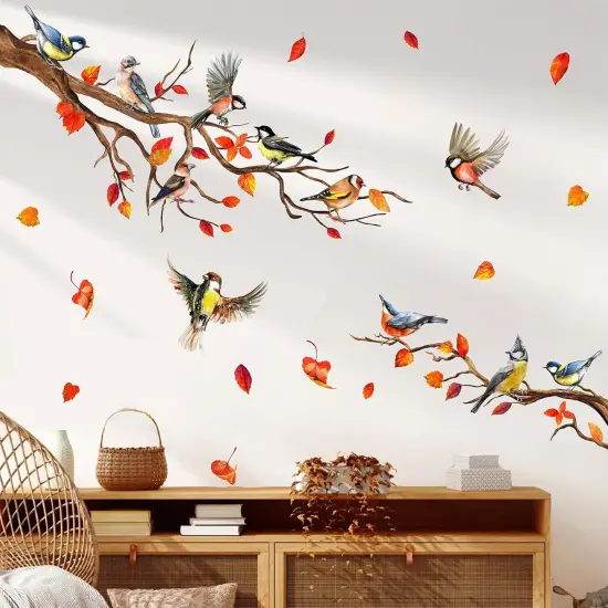 2 Rolls Fall Wall Stickers - 11.8 x 35.4 Inch {1}