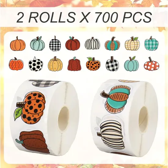 1400 Pcs Fall Pumpkin Sticker {2}