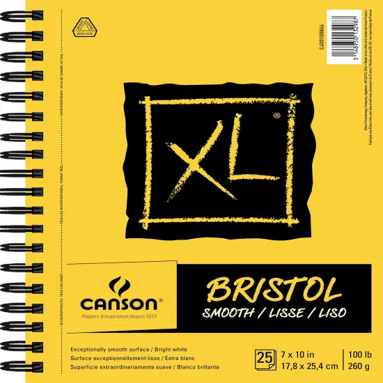 Canson XL Bristol Smooth Pad 7"X10"-Wire Bound, 25 Sheets {1}