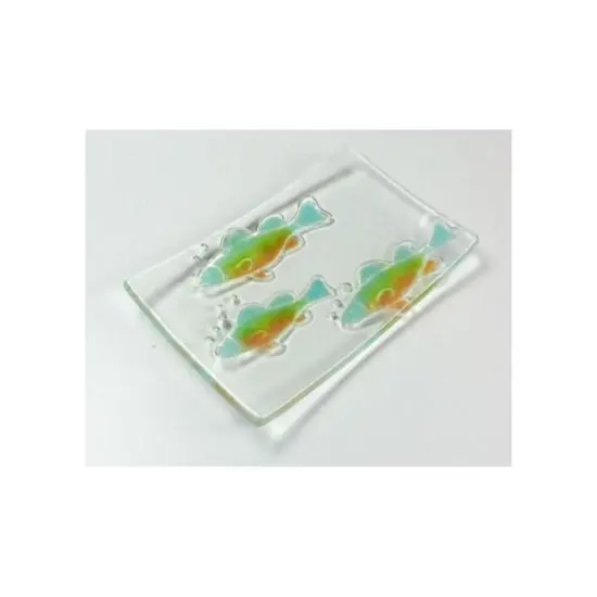 6&rdquo; x 4" x 1" Fish Texture Soap Dish Glass Fusing Kiln Mold {2}