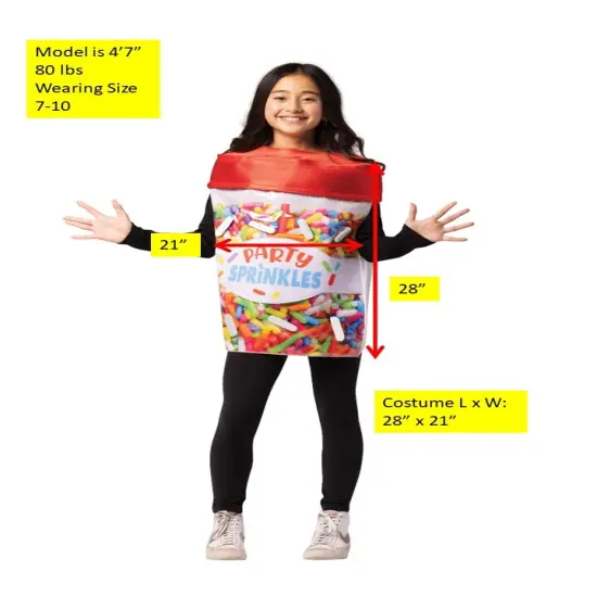 Party Sprinkles Halloween Costume, Child Sizes 3-6 & 7-10 {4}