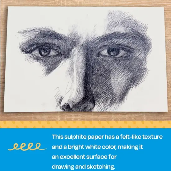 Sax Sulphite Drawing Paper, 50 lb, 18 x 24 Inches, Extra-White, Pack of 500 {7}