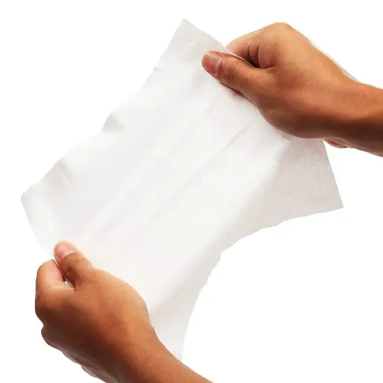 Facial Cotton Tissues, Art Deco Disposable Face Towels (3 Pack, 240 Tissues Total) White {3}