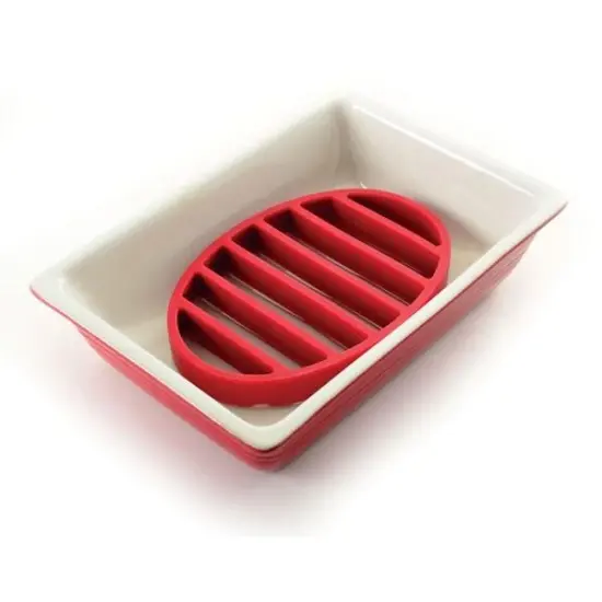Norpro 9" x 6" Nonstick Silicone Oval Roast Rack and Trivet {4}
