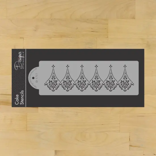 Alencon Lace Cake Stencil Companion | C761 by Designer Stencils | Cake Decorating Tools | {1}