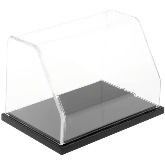 Plymor Clear Acrylic Slanted Front Display Case, 6" W x 4" D x 4" H Black (Mirrored) {2}