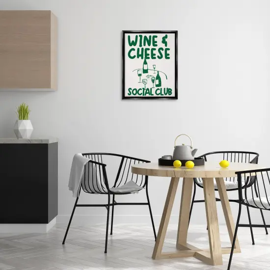 Stupell Industries Wine & Cheese Social Club Floating Frame Design by House of Lulu {2}