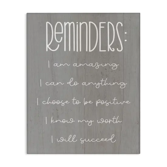 Stupell Industries Self Confidence Reminders Canvas Wall Art Design by Lil' Rue {1}