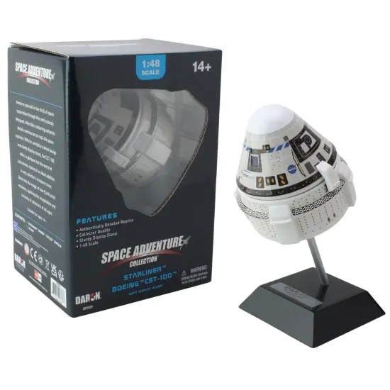 Space Adventure: Collection - Starliner Boeing CST-100 Space Capsule - 1:48 Scale Model, Display Stand, Authentic NASA Replica for Collectors Ages 14+ {1}
