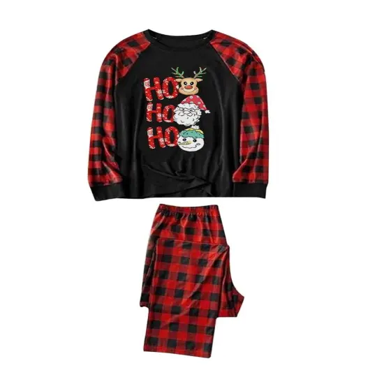 Christmas Outfits Plaid Xmas Sleepwear Sets {1}