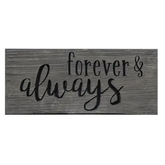 Forever & Always Engraved Sign 8" {1}