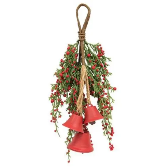 Crimson Tidings Cedar Hanging Teardrop {1}