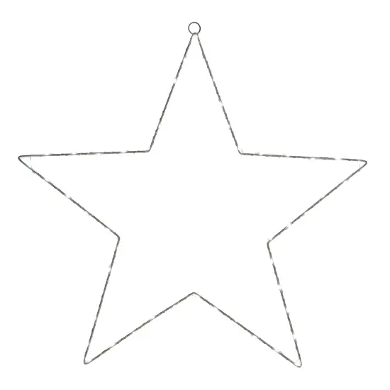 Perfect Holiday Medium 50 LED Star Frame Lights Battery Operated - White {2}