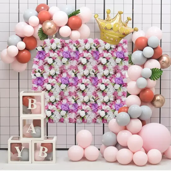 6 PCS Artificial Hydrangea Flower Panel Wedding Party Background Wall 60cm*40cm {2}