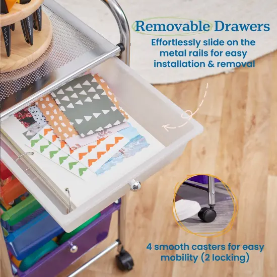 6-Drawer Mobile Organizer, Rolling Storage Cart Assorted {5}