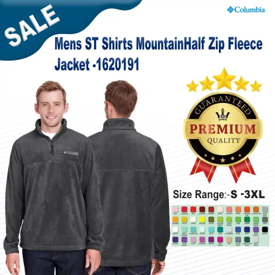 Columbia®Mens ST-Shirts MountainHalf-Zip Fleece Jacket Black {2}