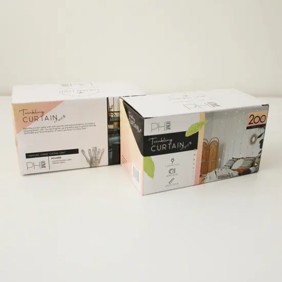 200 LED Curtain Light Warm White Warm white {5}