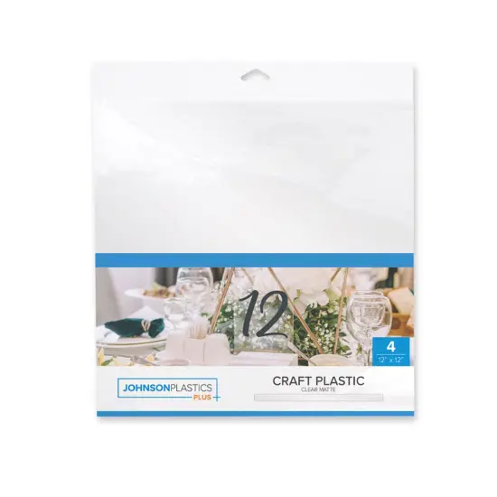 JPPlus Craft Plastic Plastic Craft Sheets for Laser Cutter, & Engraver Use- 4 Pack Clear {1}