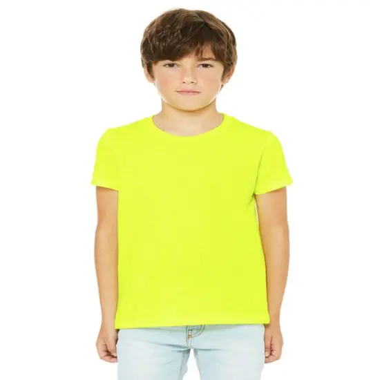 Bella + Canvas&reg; Youth CVC Jersey Crewneck Short Sleeve T-Shirt NEON YELLOW {1}