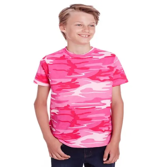 Code Five&reg; Youth Camo T-Shirt PINK WOODLAND {1}