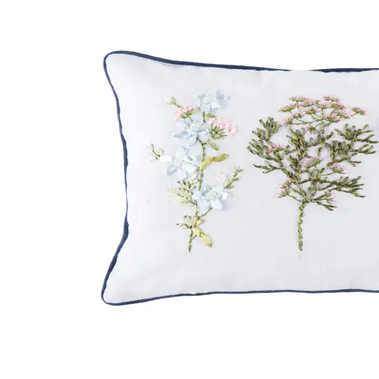 Delicate Floral Ribbon Pillow {3}