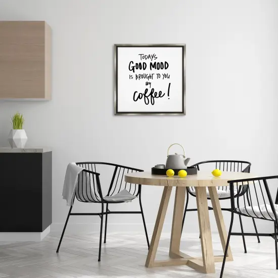 Stupell Industries Good Mood by Coffee Framed Floater Canvas Wall Art Design by Sd Graphics Studio {2}