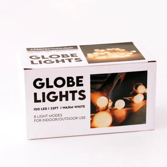 100 LED String Light Bulb w connector Warm White Warm white {5}