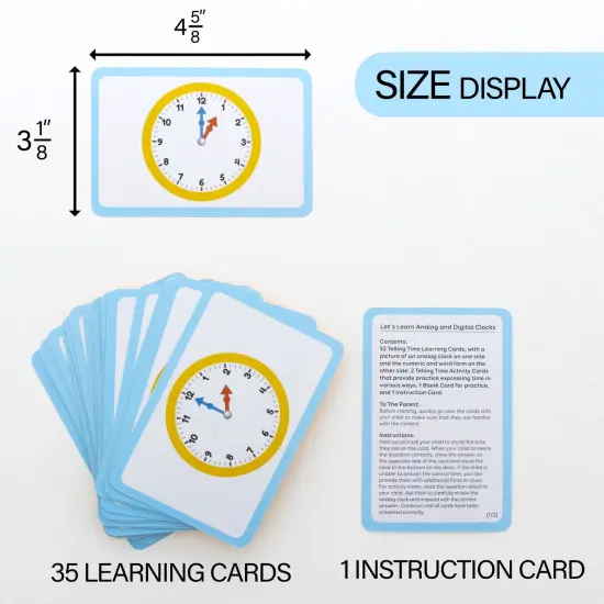 BAZIC Flash Cards Time (36/Pack) {2}
