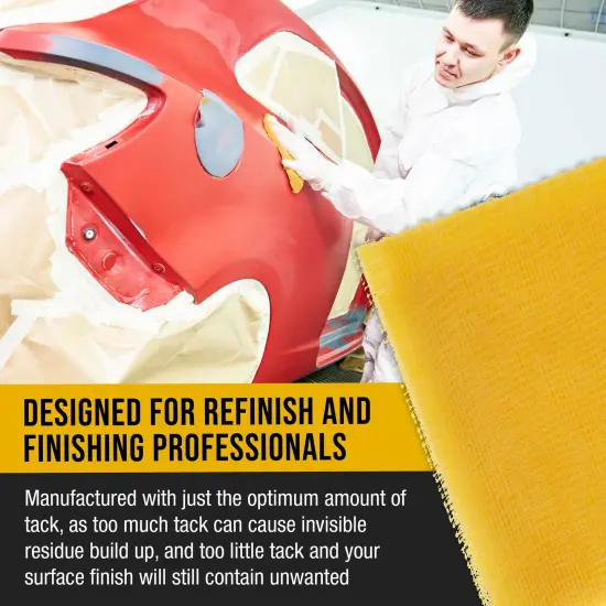 Pure Gold Superior Tack Cloths - Tack Rags (Box of 36) - Woodworking and Painters Professional Grade - Removes Dust, Sanding Particles, Cleans Surfaces - Wax and Silicone Free, Anti-Static {4}