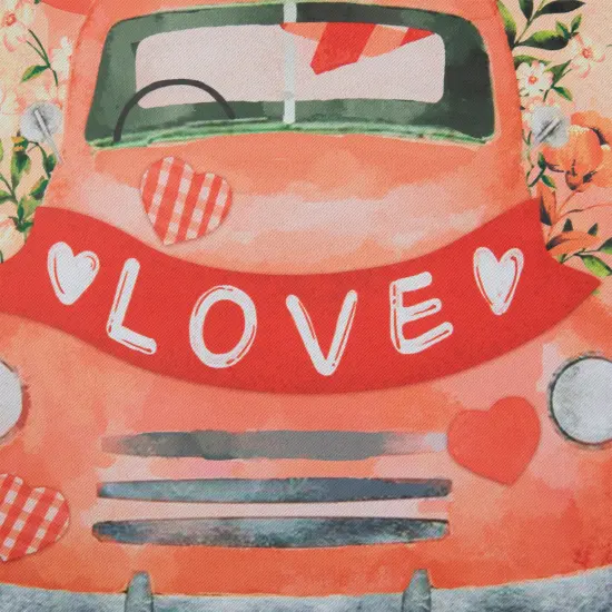 Northlight Love Banner and Vintage Car Garden Flag 12.5" x 18" Red {7}