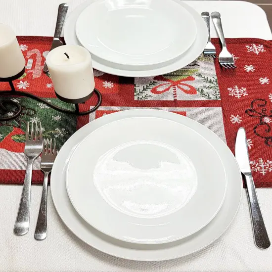 Holiday Patchwork Christmas Table Runner {3}