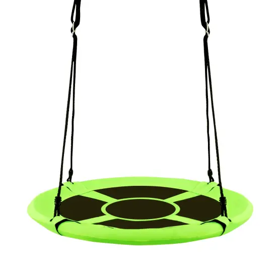 40 Inch Flying Saucer Tree Swing Indoor Outdoor Play Set Green {8}