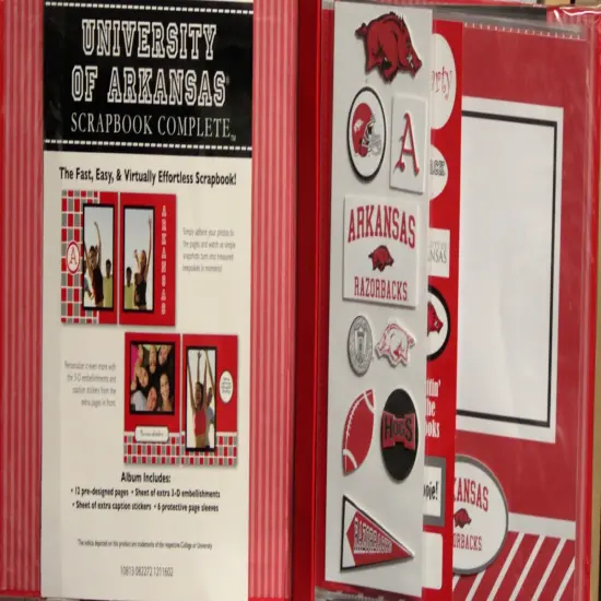 University Of Arkansas Complete 8 x 8 Officially Licensed Scrapbook {2}