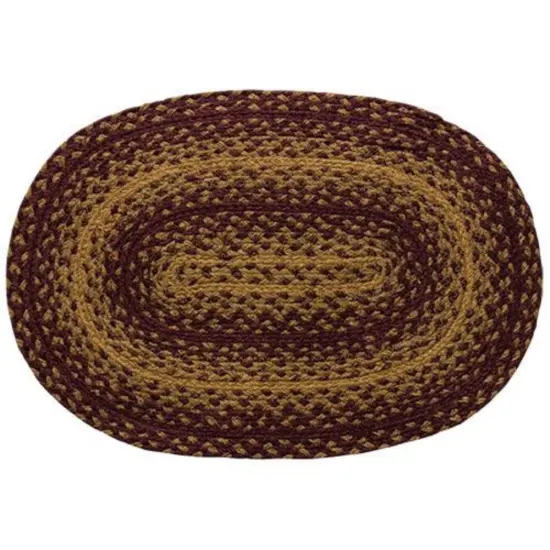 Burgundy/tan Braided Placemat {1}