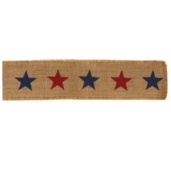 Star Burlap Ribbon Multi {1}