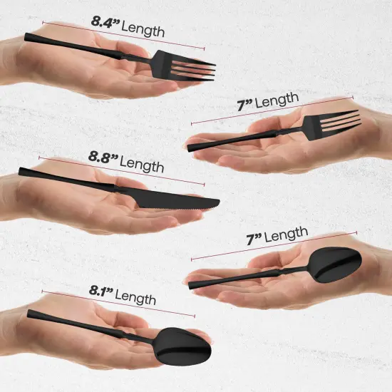 Solid Black Moderno Disposable Plastic Cutlery Set (480 Guests) {2}