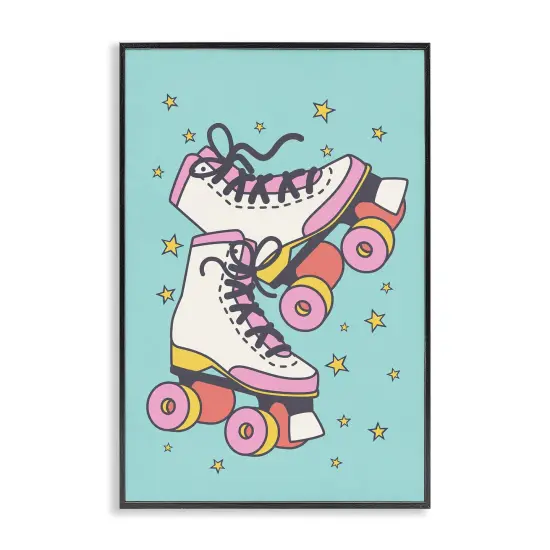 Stupell Industries Vintage Roller Skates Framed Giclee Wall Art Design by Nataly White {1}