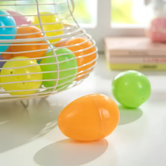 120 PCS/ 180 PCS Easter Plastic Fillable Eggs in 6 Assorted Colors {6}