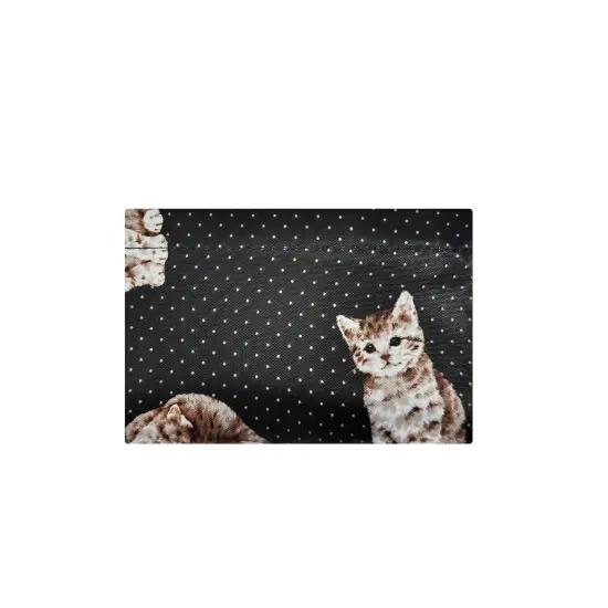 Wrapables Large Foldable Tote Nylon Reusable Grocery Bags, Cute Kitty {4}
