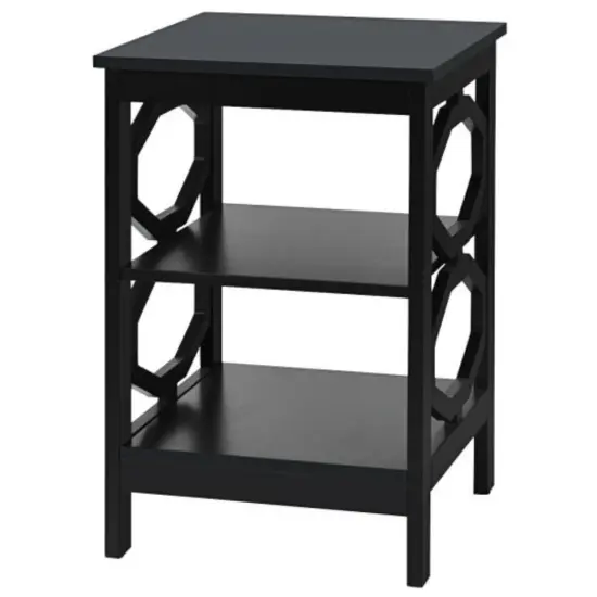 3-tier Nightstand Sofa Side End Accent Table Gray {7}