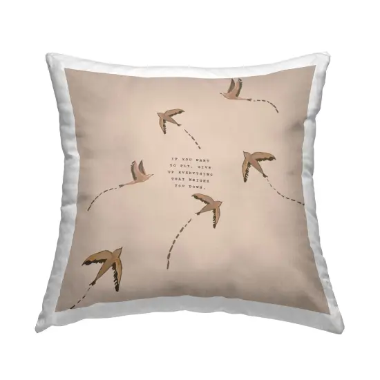 If You Want To Fly Decorative Printed Throw Pillow Design by Amelia Noyes, 18 x 7 x 18 {1}