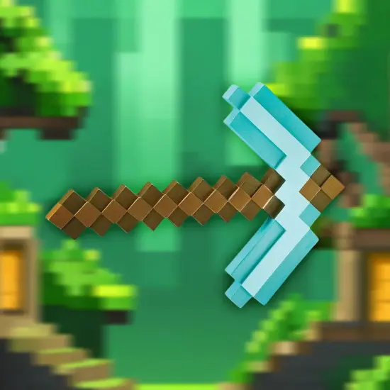 Minecraft Plastic Pickaxe Costume Accessory {6}
