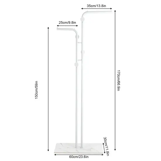 Coat Rack Jacket Bag Clothes Rail Stand Hanger Room Storage Shelves Organizer {3}