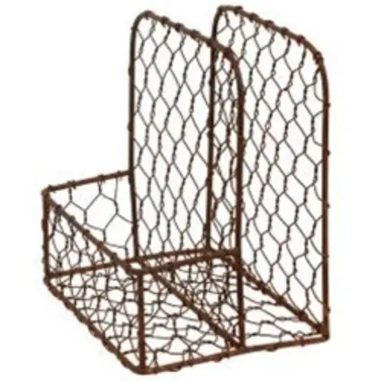 Galvanized Metal Napkin Holder Rusty {2}