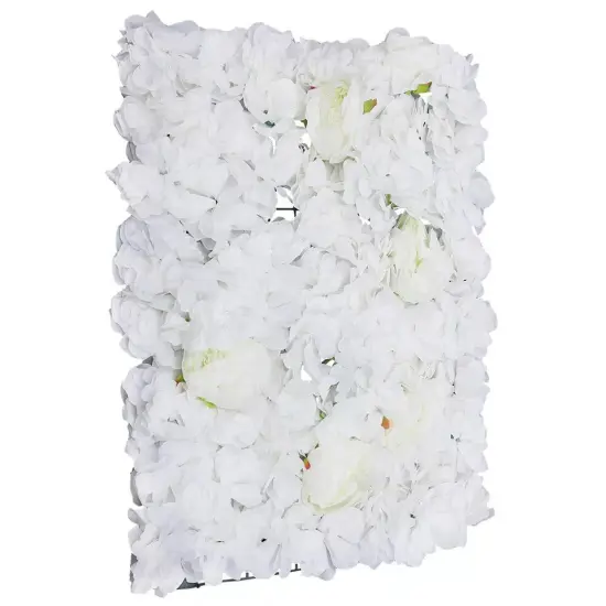 6Pcs Artificial Hydrangea Flower Wall Panels Wedding Party Decor White 60cm*40cm {1}