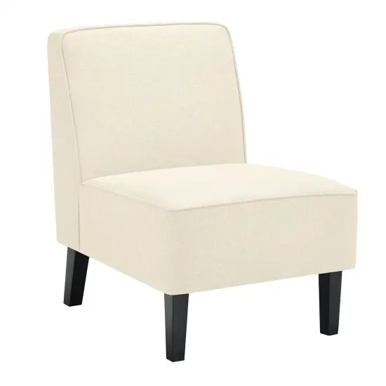 Modern Arm-less Accent Chair with Rubber Wood Legs Grey {8}