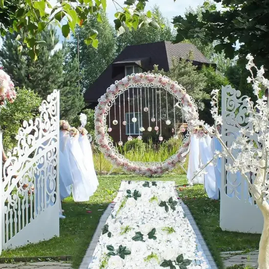 For Wedding Party Decor Hydrangea Panel Bouquet 6 PCS Artificial Flower Wall {2}