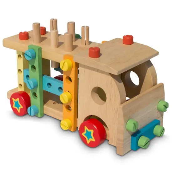 Set of Wooden Truck with Building Tools {4}