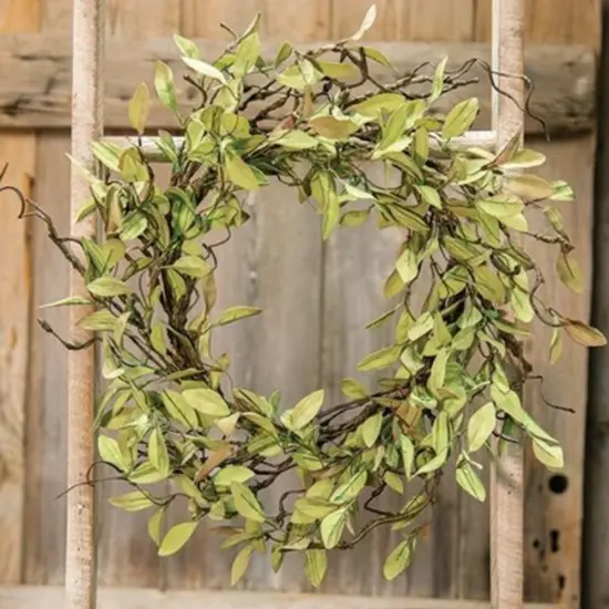 Sage Leaves & Twigs Wreath 24" {1}