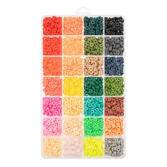 John Bead 6mm Assorted Clay Heisei Bead Jewelry Making Beads Box, 148g Assorted Colors {1}